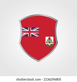 Bermuda Flag with Shield Frame. National Flag