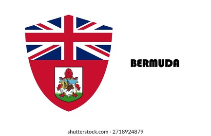 Bandera de las Bermudas en forma de escudo (insignia)
