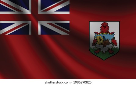 Bermuda flag waving. background for patriotic and national design. vector illustration 