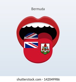 Bermuda language. Abstract human mouth. Vector illustration.