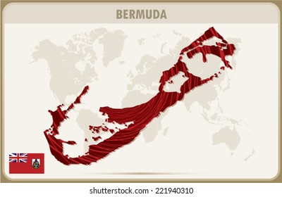 BERMUDA map graphic design, Vector.