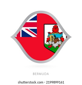 Bandera estilo de la selección de Bermudas para las competencias internacionales de baloncesto. Señal del vector.