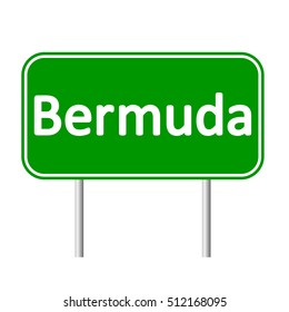 Bermuda road sign isolated on white background.
