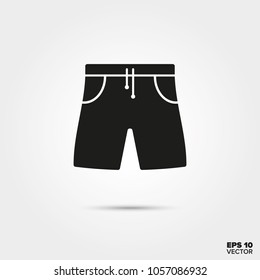 Bermuda shorts vector icon. Summer vacation and water sports symbol. 
