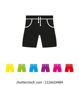 Bermuda shorts vector icon. Summer vacation and water sports symbol. 