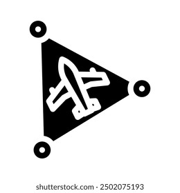 the bermuda triangle unsolved mystery glyph icon vector. the bermuda triangle unsolved mystery sign. isolated symbol illustration