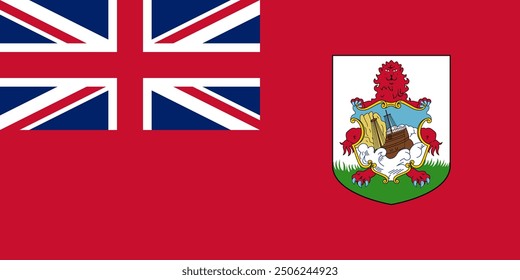 Bermuda vector flag. Accurate dimensions and official colors. This file is suitable for digital editing and printing of any size.
