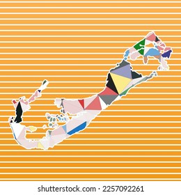 Bermuda vector illustration. Bermuda design on gradient stripes background. Technology, internet, network, telecommunication concept. Radiant vector illustration.