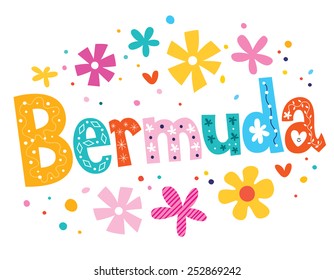Bermuda vector lettering decorative type