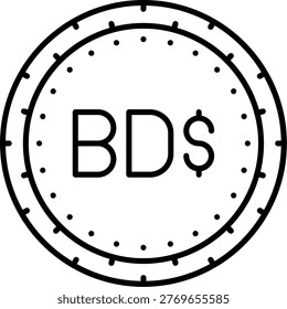 Bermudian Dollar Illustration vector Icon Design