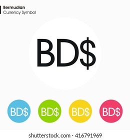 Bermudian sign icon.Money symbol. Vector illustration.
