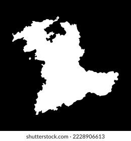 Mapa de Berna, Cantones de Suiza. Ilustración vectorial.