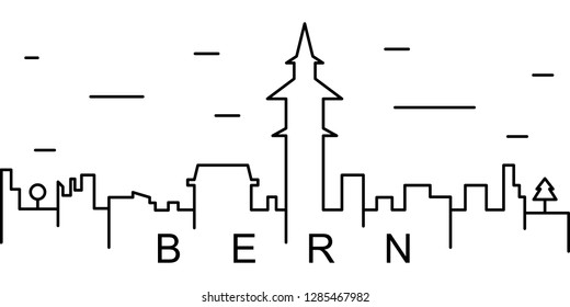 Bern outline icon. Can be used for web, logo, mobile app, UI, UX