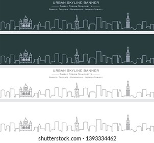Bern Single Line Skyline Banner