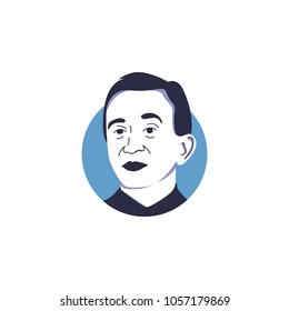 Bernard Arnault In Vector Illustration Isolated, LVMH Chairman