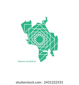Bernau bei Berlin Map - World Map International vector template. German region silhouette vector illustration