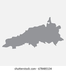 Berne city map in gray on a white background