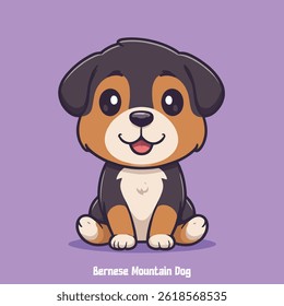 Bernese Mountain dog cartoon character