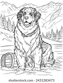 Bernese mountain dog coloring pages