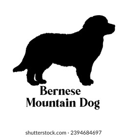 Bernese Mountain Dog Silhouette Hund Rasse Logo-Logoschild