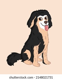 Bernese Mountain Dog vector illustration