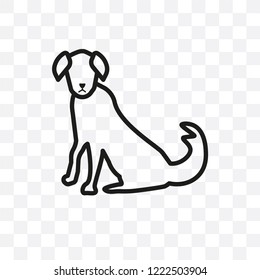 Bernese Mountain dog vector linear icon isolated on transparent background, Bernese Mountain dog transparency concept can be used for web and mobile