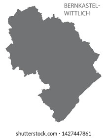 Bernkastel-Wittlich grey county map of Rhineland-Palatinate DE