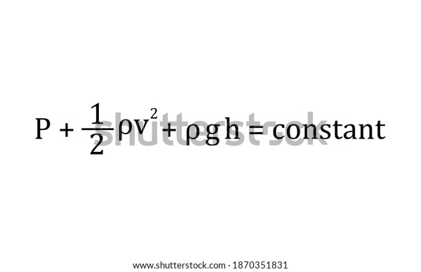 Bernoullis Equation Fluid Dynamics Stock Vector Royalty Free 1870351831 5277