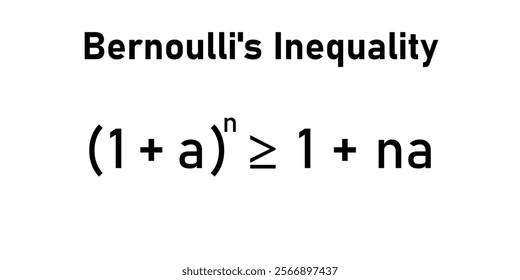 Bernoulli's inequality formula in mathematics.