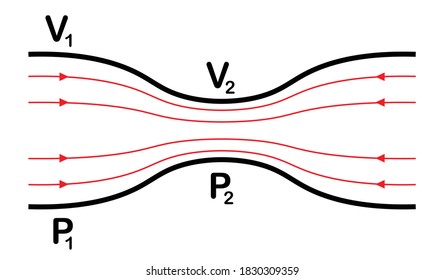 Bernoulli's principle, fluid flow, fluid dynamics svg