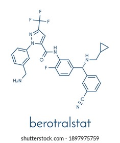 Berotralstat hereditary angioedema drug molecule. Skeletal formula. svg