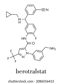 Berotralstat hereditary angioedema drug molecule. Skeletal formula. svg