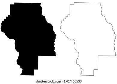 Berrien County, Georgia (U.S. county, United States of America,USA, U.S., US) map vector illustration, scribble sketch Berrien map
