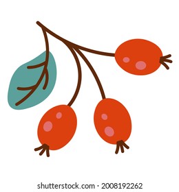 Berries - abstract flat vector. Wild berries in a modern minimalist style. Design for cards, posters, backgrounds, textiles, templates, logos. Can be used for restaurant menus, covers, packaging.