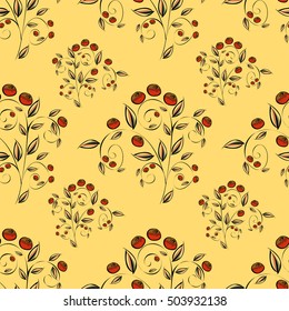 Berries Abstract seamless pattern. 