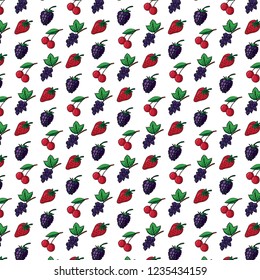 Berries background. Vector illustration