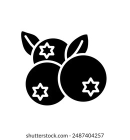 berries, blueberries, simple fruit icon	 