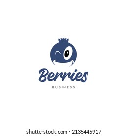 Berries cute character icon logo design inspiration
