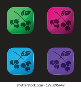 Berries four color glass button icon