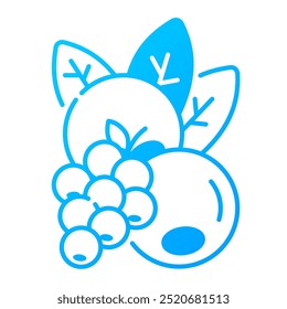 Berries icon. berries, berry, fruit, fresh, cranberry, raspberry, blueberry, food, organic, healthy. Vector icon illustration