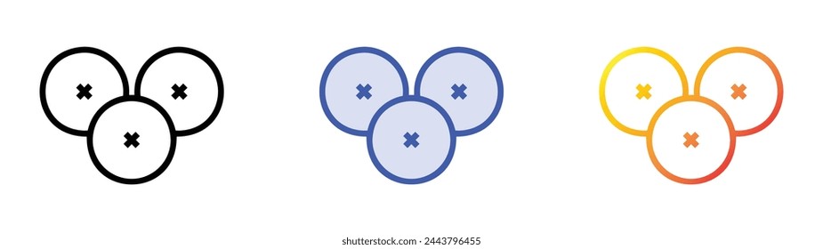 berries icon. Linear, Blue Fill and Gradient Style Design Isolated On White Background