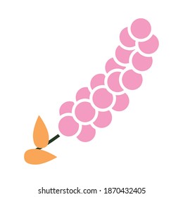 icono de bayas sobre fondo blanco, estilo de medio color de media línea, ilustración vectorial