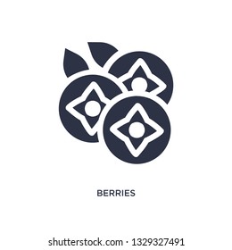 berries icon. Simple element illustration from fruits concept. berries editable symbol design on white background. Can be use for web and mobile.