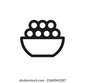 Berries icon vector. Linear style sign for mobile concept and web design. Berries symbol illustration. Pixel vector graphics - Vector.