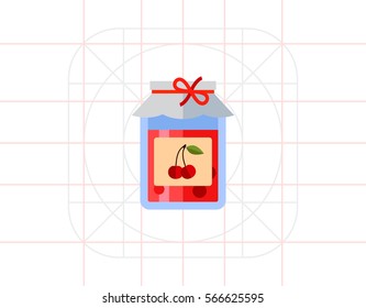 Berries Jam in Jar Icon