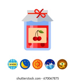 Berries Jam in Jar Icon