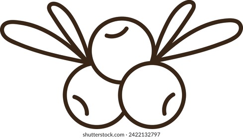 Berries With Leaves Vector Illustration
