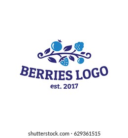 Berries logo. Logo template.