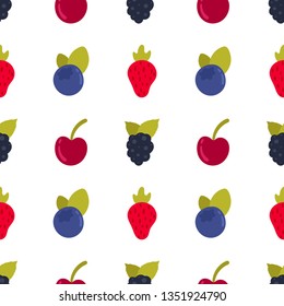 
berries pattern on a white background