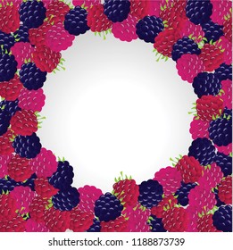 Berries round frame